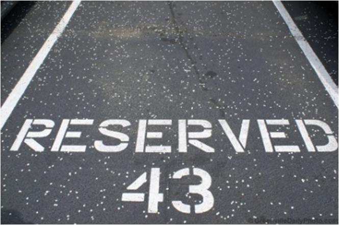reserved parking space