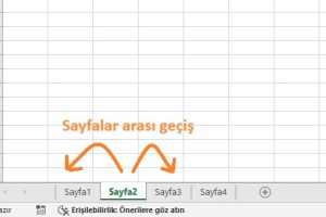 1-excel sayfalar arası geçiş